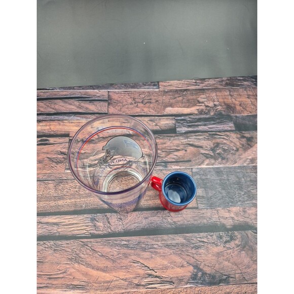 Vtg New England Patriots NFL Football 6.25" Beer Glass & Shot Glass Set Barware - Picture 3 of 13